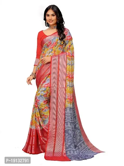 Chiffon Partywear Saree with Blouse piece