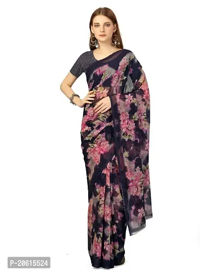 Chiffon Partywear Saree with Blouse piece