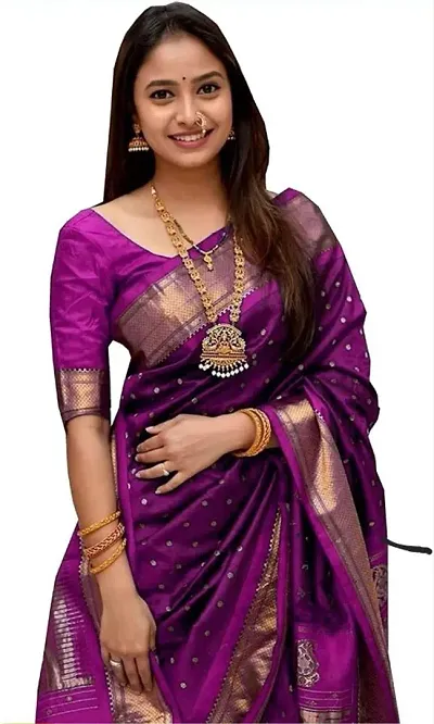 Trending Cotton Blend Saree with Blouse piece 
