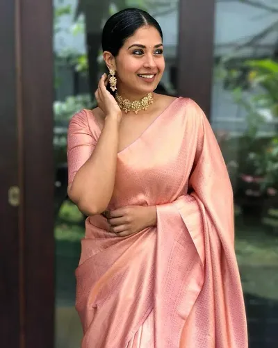 Naishu Trendz Saree For Women-Kanjivaram Soft Lichi Silk Saree With Blouse Piece (mii_rasmiii_parent)
