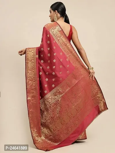 Banarasi Art Silk Woven Design Saree With Blouse Piece-thumb0