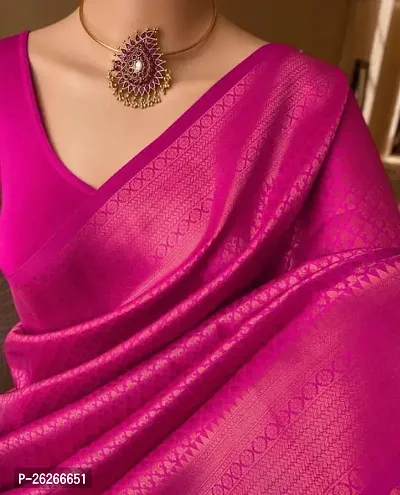 Art Silk Partywear Saree with Blouse piece-thumb0