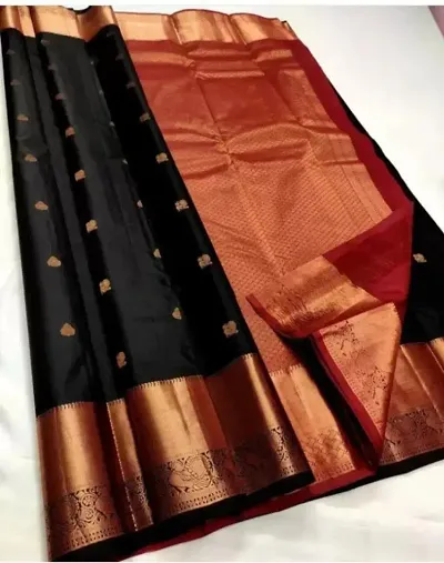 Glamorous Art Silk Saree with Blouse piece 