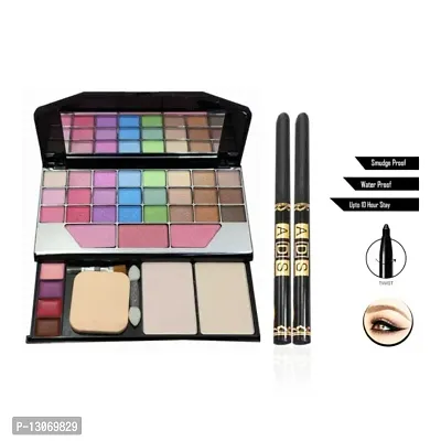 TYA makeup kit eyeshadow 6155 makeup kit with ads eyeliner black pack of 2 combo pack