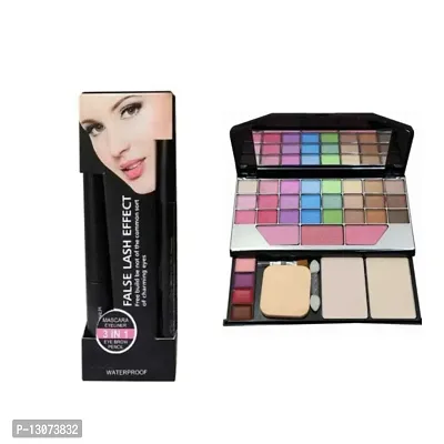 TYA makeup kit eyeshadow 6155 makeup kit with 3 in 1 eyeliner , mascara , kajal combo pack-thumb0