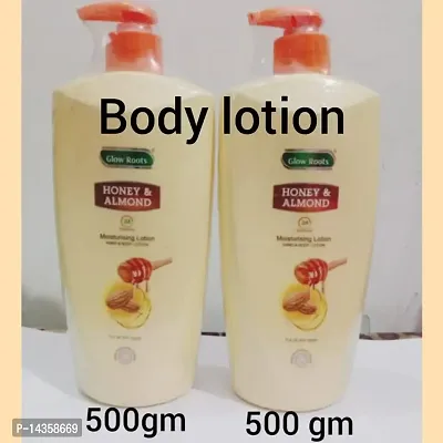 glow roots body lotion honey  almond lotion  pack of 2