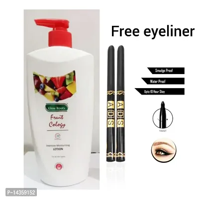 Body lotion fruit flavour 500ml with 1 ads eyeliner black pack of 2 combo-thumb0