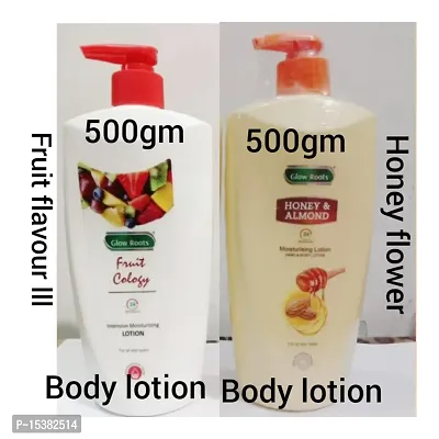 Glowroots body lotion honey  fruit flavour combo pack each 500 gm pack of 2
