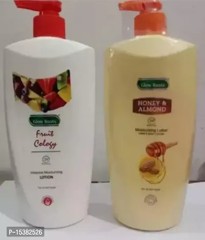 glowroots body loion honey  fruit lotion combo pack of 2 each 500gm