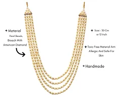 OneStoreIndia Handmade Groom Necklace Sherwani Dhula Mala With Pearls, Stone & Studded AD(American Diamond) Necklace Jewellery For Men/Groom. 7823-thumb2