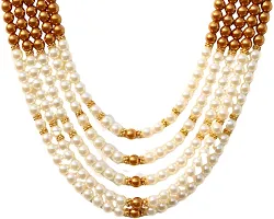 OneStoreIndia Handmade Groom Necklace Sherwani Dhula Mala With Pearls, Stone & Studded AD(American Diamond) Necklace Jewellery For Men/Groom.7877-thumb4