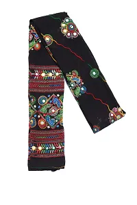 OneStoreIndia Handcrafted Dupatta Cotton Embroidery & Mirror work Designer Dupatta Shawl Scarf Wrap Chunni. (Black)-thumb4