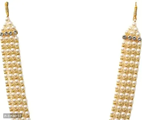 OneStoreIndia Handmade Groom Necklace Sherwani Dhula Mala With Pearls, Stone & Studded AD(American Diamond) Necklace Jewellery For Men/Groom. 7823-thumb4