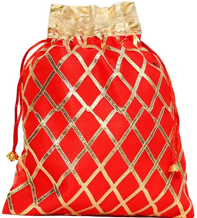OneStoreIndia Handmade Traditional Designer Potli for Women & Girls or Gift Bags for Festivals, Religious products or Special Occasions.|Potli - 2|