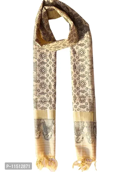 OneStoreIndia Handcrafted Dupatta Banarasi Silk Printed Designer Dupatta Shawl Scarf Wrap Chunni. (Pink)