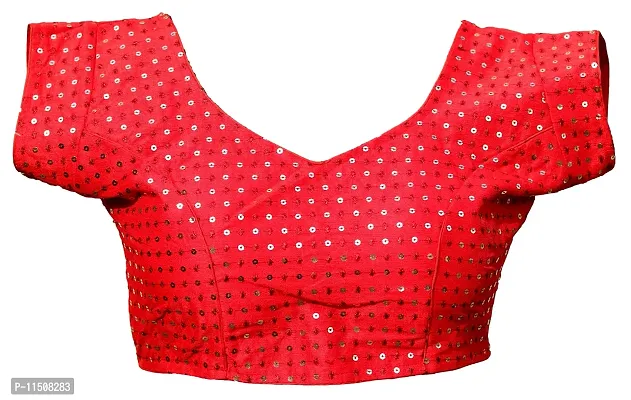 OneStoreIndia Handmade Designer Fabrics Womens Cotton Blouse.(Blouse - 11) (Red)