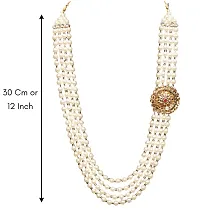 OneStoreIndia Handmade Pearl Stone & Studded AD(American Diamond) Necklace Jewellery For Men/Groom For Wedding(Dhula Mala/Kantha Haar) Or Special Occasions. (7846)-thumb1