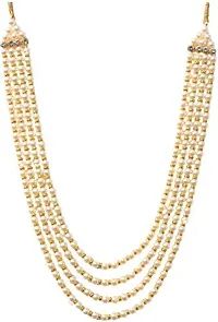 OneStoreIndia Handmade Groom Necklace Sherwani Dhula Mala With Pearls, Stone & Studded AD(American Diamond) Necklace Jewellery For Men/Groom. 7823-thumb4