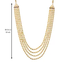 OneStoreIndia Handmade Groom Necklace Sherwani Dhula Mala With Pearls, Stone & Studded AD(American Diamond) Necklace Jewellery For Men/Groom. 7823-thumb1