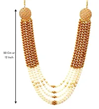 OneStoreIndia Handmade Groom Necklace Sherwani Dhula Mala With Pearls, Stone & Studded AD(American Diamond) Necklace Jewellery For Men/Groom.7877-thumb1