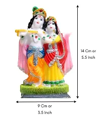 Geetanjali Crafts Handcrafted Lord Radha  Krishna Multi 14 Cm Showpiece/Idol/Figurine/Murti for Pooja,Office Decor and Car Dash Board or Decorations-thumb1