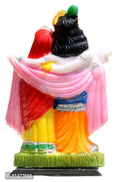 Geetanjali Crafts Handcrafted Lord Radha  Krishna Multi 14 Cm Showpiece/Idol/Figurine/Murti for Pooja,Office Decor and Car Dash Board or Decorations-thumb4