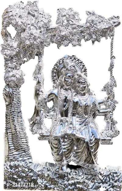 Geetanjali Crafts Handcrafted Radha Krishna Sculpture Wall/Wall Art/Hanging Showpiece, Premium Multicolor Finish for Wall, Decorations or for Gifts