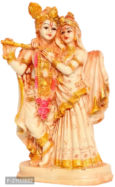 Geetanjali Crafts Handcrafted Lord Radha  Krishna Multi 16 Cm Showpiece/Idol/Figurine/Murti for Pooja,Office Decor and Car Dash Board or Decorations