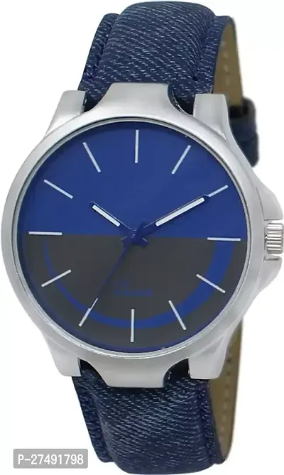 Stylish Blue Synthetic Analog Watch For Men-thumb0