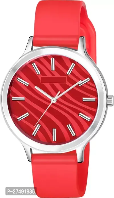 Stylish Red Synthetic Analog Watch For Women-thumb0