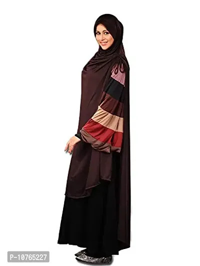 Mehar Hijab's Muslim Modest Women's Stylish Poly Cotton Solid Hijab ULEMA (Cocco, XX-Large)-thumb3