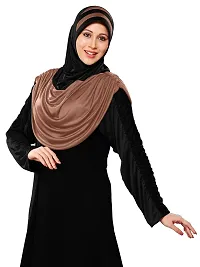 Mehar Hijab's Modest Women's Stylish Dual-Color Modest Fashion AFEEFA HIJAB D Wheat - Black X Large-thumb2