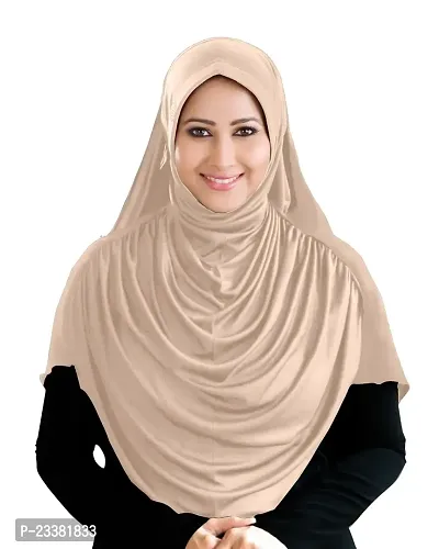 Mehar Hijab's Glamour in Modesty Faeezah Frill Hijab Wheat XXL-thumb0