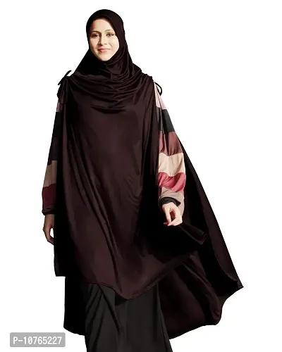 Mehar Hijab's Muslim Modest Women's Stylish Poly Cotton Solid Hijab ULEMA (Cocco, XX-Large)-thumb0