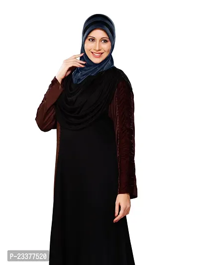 Mehar Hijab's Modest Women's Stylish Dual-Color Modest Fashion AFEEFA HIJAB Black-Grey X Large-thumb5