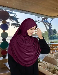 Mehar Hijab's Glamour in Modesty Faeezah Frill Hijab Wine XL-thumb3