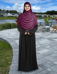 Mehar Hijab's Glamour in Modesty Faeezah Frill Hijab Wine XXL-thumb4
