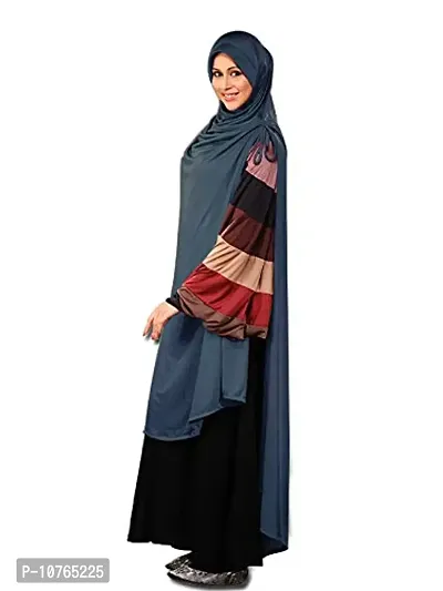 Mehar Hijab's Muslim Modest Women's Stylish Poly Cotton Solid Hijab ULEMA (Grey, XX-Large)-thumb3