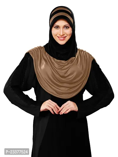 Mehar Hijab's Modest Women's Stylish Dual-Color Modest Fashion AFEEFA HIJAB D Wheat - Black X Large-thumb2