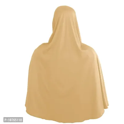 Mehar Hijab's Modest Women's Plain Hijab Solid Polycotton Soft feel good fabric Ma-ale Hijab (Free Size, Skin)-thumb3