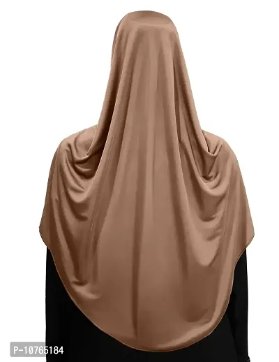 MEHAR HIJAB'S Modest Women's Polycotton  Faeezah Hijab Dark Wheat  XL-thumb3