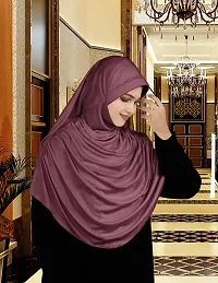 Mehar Hijab's Glamour in Modesty Faeezah Frill Hijab Coffee XXL-thumb3
