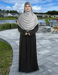 Mehar Hijab's Glamour in Modesty Faeezah Frill Hijab Silver XL-thumb2