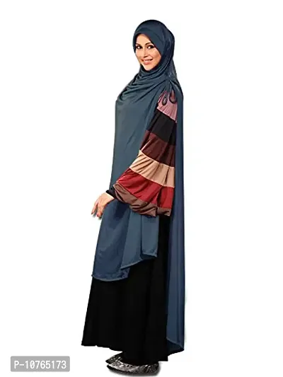 Mehar Hijab's Muslim Modest Women's Stylish Poly Cotton Solid Hijab ULEMA (Formal Grey, XX-Large)-thumb3
