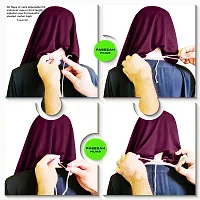 Mehar Hijab's Glamour in Modesty Faeezah Frill Hijab Wine XXL-thumb2
