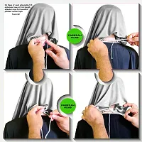 Mehar Hijab's Glamour in Modesty Faeezah Frill Hijab Silver XL-thumb4