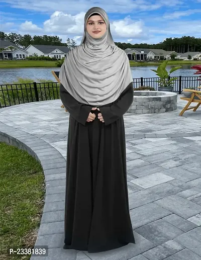 Mehar Hijab's Glamour in Modesty Faeezah Frill Hijab Silver XXL-thumb3