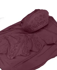 Mehar Hijab's Modest Women's Embellished with Glittering Stone Designs Stylish Polycotton Feel Good Fabric MEHARBAN 1st Gen HIJAB XL (Coffee)-thumb3