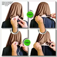 MEHAR HIJAB'S Modest Women's Polycotton  Faeezah Hijab Dark Wheat  XL-thumb1