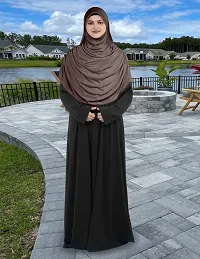 Mehar Hijab's Glamour in Modesty Faeezah Frill Hijab Formal Grey XL-thumb2